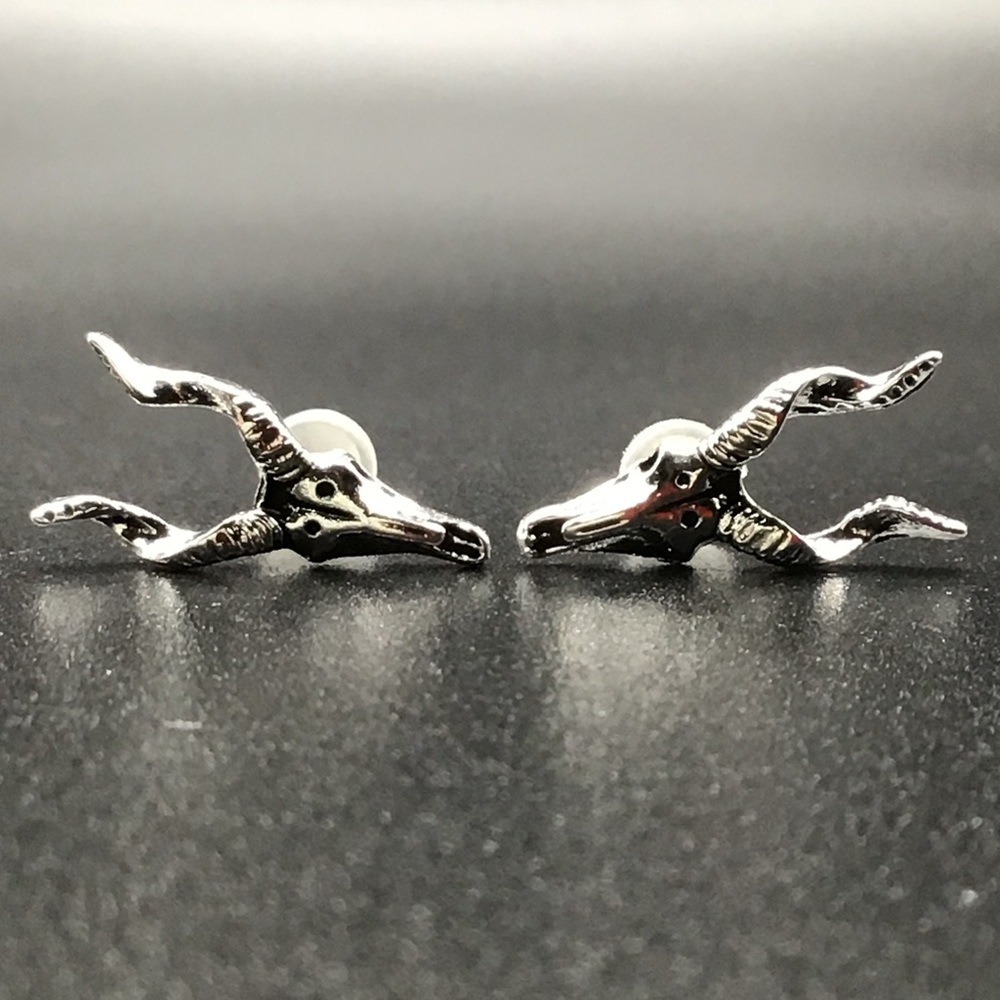 Goat Skulls Stud Earrings